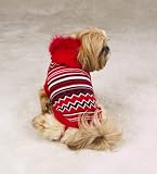 RED - MEDIUM - Zig-Zag Stripe Jacquard K9 Hoodie