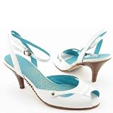 DIESEL Souza Heel Pump Slingback White Shoe Women 8.5