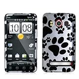 Dog Paw Design Crystal Hard Skin Case Cover for HTC Sprint Evo 4G Phone New ....