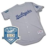 Los Angeles Dodgers Authentic Road Jersey w/50th Anniversary Patch