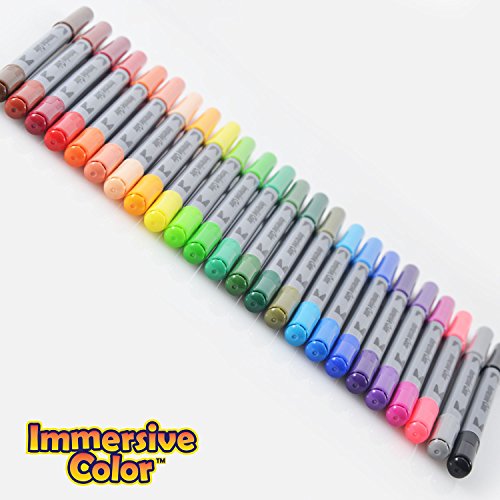 Dual-Tip-Brush-Pens-with-Fineliner-Tip-24-PACK-No-Duplicates-Paint-Brush-Markers-Ink-Tip-and-04mm-Fine-line-tip-on-the-other-side-Perfect-for-Artists-Watercolor-Sketching-Coloring-and-More