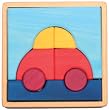 Handmade Wooden Bright Car Puzzle