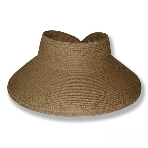 San Diego Hat Company UPF 50+ Roll Up Wide Brim Sun Visor Hat - Ultra Braid