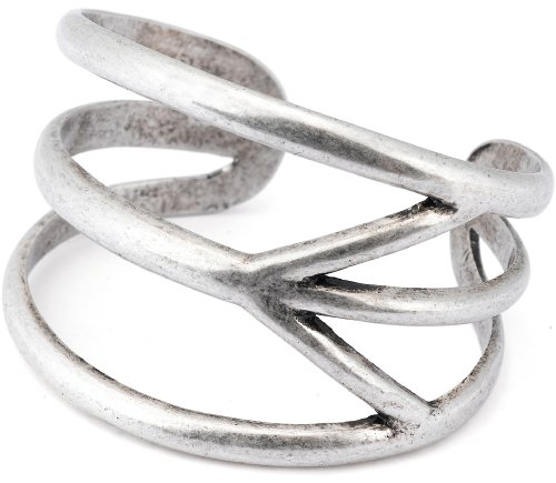 Lucky Brand Peace Cuff Silver-Tone Bracelet