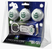 Buy Colorado State Rams 3 Golf Ball Gift Pack with Keychain Divot Tool by LinksWalker