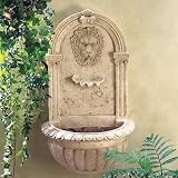 New Outdoor Large Lion Head Garden Wall Water Fountain by Jed Mart