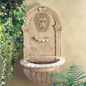 New Outdoor Large Lion Head Garden Wall Water Fountain from Garden Fountains