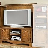 Home Styles Furniture Country Casual Wood TV Stand with Back Panel in Distr ....
