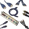 Cables To Go 40961 HDTV HDMI Power Kit with HDMI Cables, 10-outlet Power Center, Toslink, Component and Audio Cables