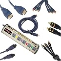 Cables To Go 40961 HDTV HDMI Power Kit with HDMI Cables, 10-outlet Power Center, Toslink, Component and Audio Cables