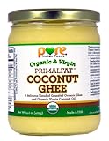 PRIMALFAT Coconut Ghee 14.2 oz, Virgin & Certified Organic - Pure Indian Foods(R) Brand