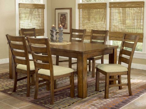 7pc Dining Table and Oak Finish