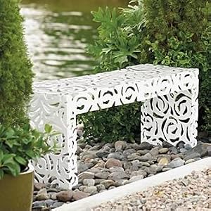 Modern Rose Bench - Green - Grandin Road, Green
