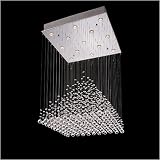 Lite Source LS-19580 Thirteen Light Egyptian Crystal Chandelier with Quadratic Chrome Base