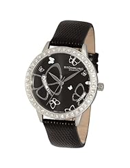 Stuhrling Original Womens 299.12151 Fantasia Swiss Quartz Swarovski Black Watch