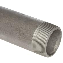 Anvil 325 Steel Pipe Fitting, Schedule 80, Seamless Nipple, NPT Male, Extra Heavy, Black Finish