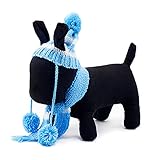 PETCIRCLE Design-New Cute Funny Soft Warm Winter Hat Scarf for Dog Puppy Cat (XS, Blue)