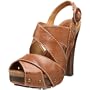 FRYE Women's Darcy Peep Sandal,Tan,7.5 M US