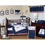 Red, White & Blue Vintage Aviator Airplane 9 pc Baby Boy Crib Bedding Set by JoJo