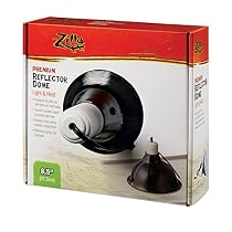 Zilla Reptile Terrarium Heat Lamps & Habitat Lighting Dome, Blk 8.5-in
