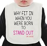 Why Fit In When You Were Born To Stand Out Slogan ネクタイを有する有機ビブ Medium