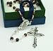 192. Deep Red Rosary Beads in Sterling Silver