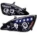 03-07 HONDA ACCORD DUAL HALO LED GLOSSY BLACK PROJECTOR HEADLIGHTS