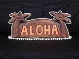 WELCOME SIGN ALOHA W/ PALM TREES & ROPE - NAUTICA