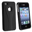 Black 3-Piece Snap On Hard Case Cover For AT&T Verizon Sprint Apple iPhone 4 4S
