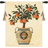 IMAGE OF Italian Orange Tree Tapestry Style: Distressed Scroll Black 28