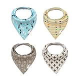 ALVABABY ベビー ビブ 三角 よだれかけ スナップ サイズ調整可能 4枚セット SK01-PC-JP