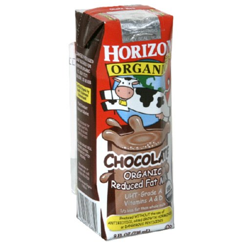 Childrens Toyshop  Health & Personal Care : Horizon Organic Reduced Fat Milk, Chocolate, 8-Ounce Aseptic Cartons (Pack of 18)