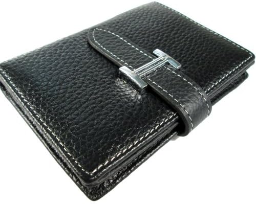 Melody Business Card Holder Business Credit ID Card Holder Metal Frame Case Organizer (Black)
