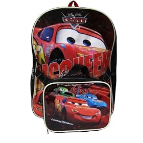 Disney Cars Backpack with Lunch Bag - Black by Cars