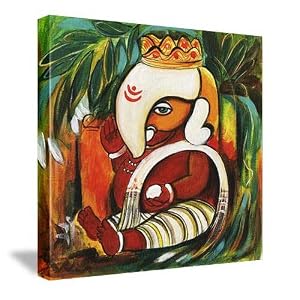 Baby Ganesha Painting Wall Canvas