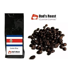 Costa Rican Coffee, 12 OZ bag, Medium and Fruity, Whole Beans, Roasted to Order! by Dad's Roast Gourmet Coffee