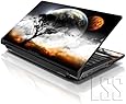 LSS 15 15.6 inch Laptop Notebook Skin Sticker Cover Art Decal Fits 13.3" 14" 15.6" 16" HP Dell Lenovo Apple Asus Acer Compaq (Free 2 Wrist Pad Included) Earth and Moon Eclipse