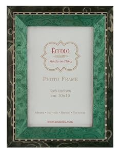 Italian Wooden Picture Frame, Two Tone Green