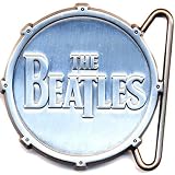 MERCH - THE BEATLES-ALL METAL DIE-CUT DRUM LOGO BUCKLE