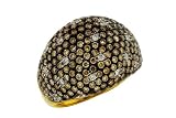 3 3/5 ct Ladies Gave Mocha Collection Brown & White Diamond Ring in 14k Yellow Gold , Size 6.75