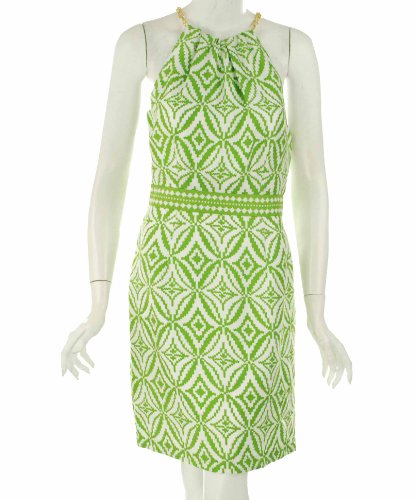 Milly Silk Print Sleeveless Dress Palm 4