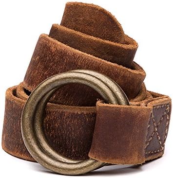 Jean Shop Double Ring Belt Washed Brown M (Waist 34-38)