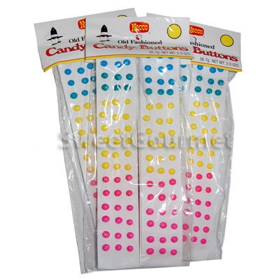 Necco Candy Buttons, 3- 1.5oz Packs