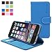 iPhone 6/6S caso, SnuggFunda de piel sinttica funda con garanta de por vida para Apple iPhone 6, Azul Electric