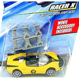 Speed Racer 1:64 Die Cast Hot Wheels Car Racer X Race Car with Jump Jacks by