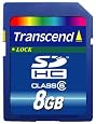 Transcend 8 GB Class 6 SDHC Flash Memory Card TS8GSDHC6