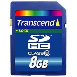 Transcend 8 GB Class 6 SDHC Flash Memory Card TS8GSDHC6