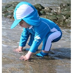 Konfidence Sun Hat -UV PBT Hats (98% sun protection) - Nautical/Cyan - 1-3yrs