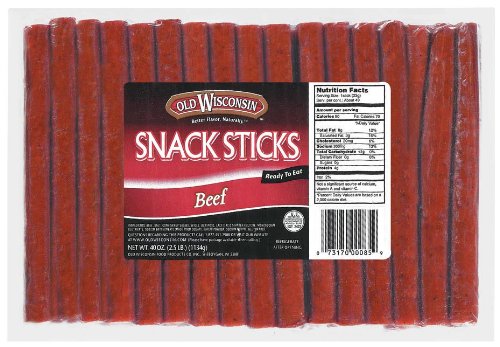 Old Wisconsin Beef Snack Sticks, 6-Inch, 40-Ounce Packages