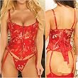 Dragon Print Tapestry Bustier in Plus Sizes 40 42 44 Red